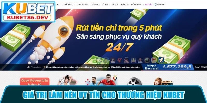 Giá trị làm nên uy tín cho thương hiệu Kubet