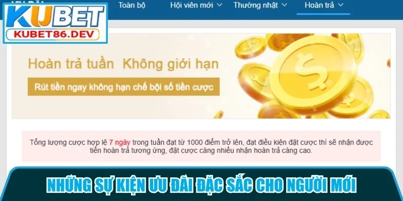 Những sự kiện ưu đãi đặc sắc cho người mới