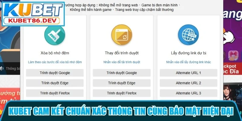 Kubet cam kết yếu tố chuẩn xác thông tin cùng bảo mật hiện đại