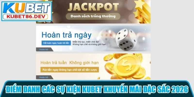 Điểm danh các sự kiện Kubet khuyến mãi đặc sắc 2026
