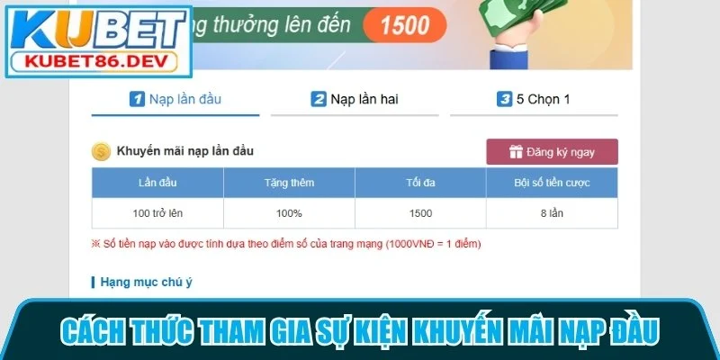 Cách thức tham gia sự kiện khuyến mãi nạp đầu cho tân binh