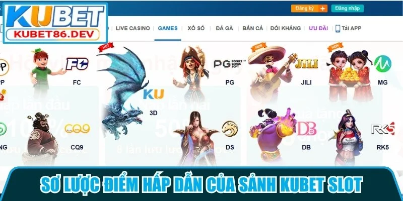 Sơ lược điểm hấp dẫn của sảnh Kubet slot