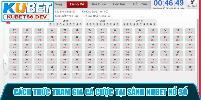Cách thức tham gia cá cược tại sảnh Kubet xổ số cho tân binh